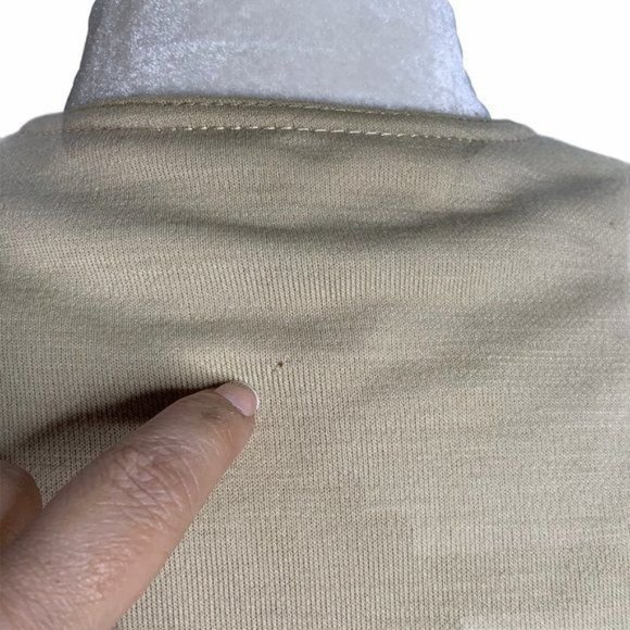 Vintage 60s Suede Wool Open Front Jacket S Brown Knit Pockets Buttons Lined - Picture 6 of 9